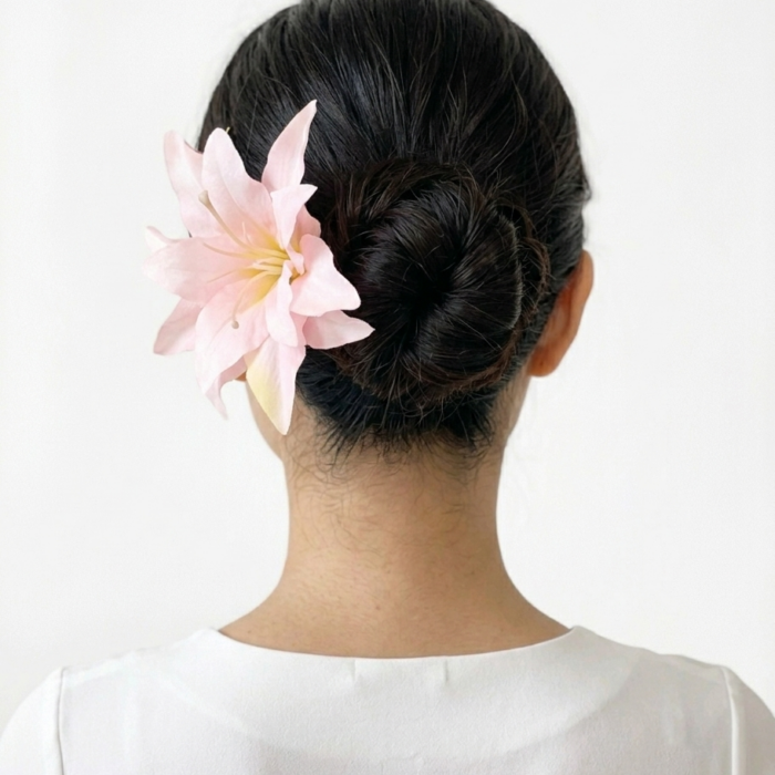 Light Pink Floral Hair Flower 2pcs