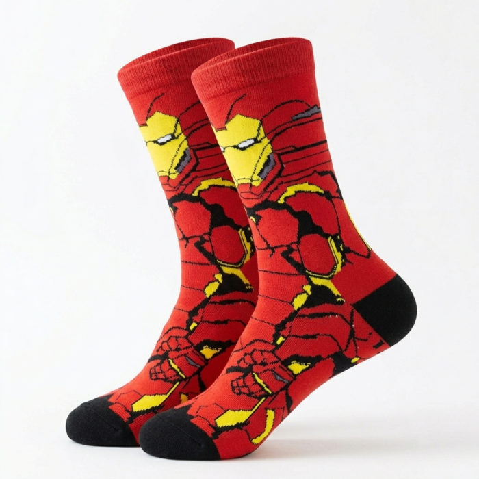 Kids Superhero Themed Cotton Socks (Pack of 6)