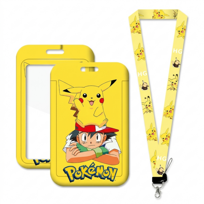Yellow Cartoon Character ID Card Holder Set
