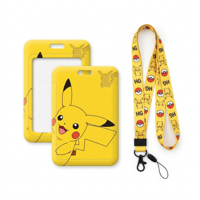 Pokemon Silicone ID Card Holder with Lanyard