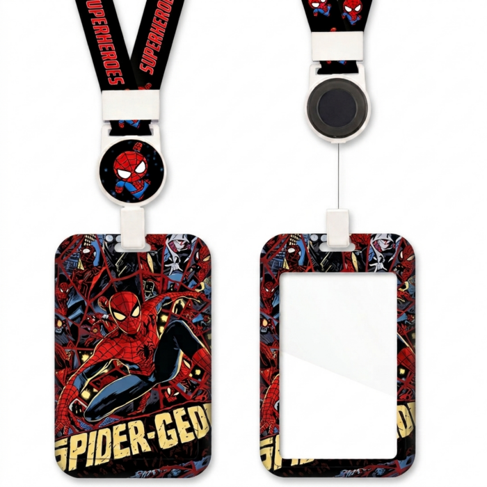 Web-Slinger Comic Print Retractable Badge Holder